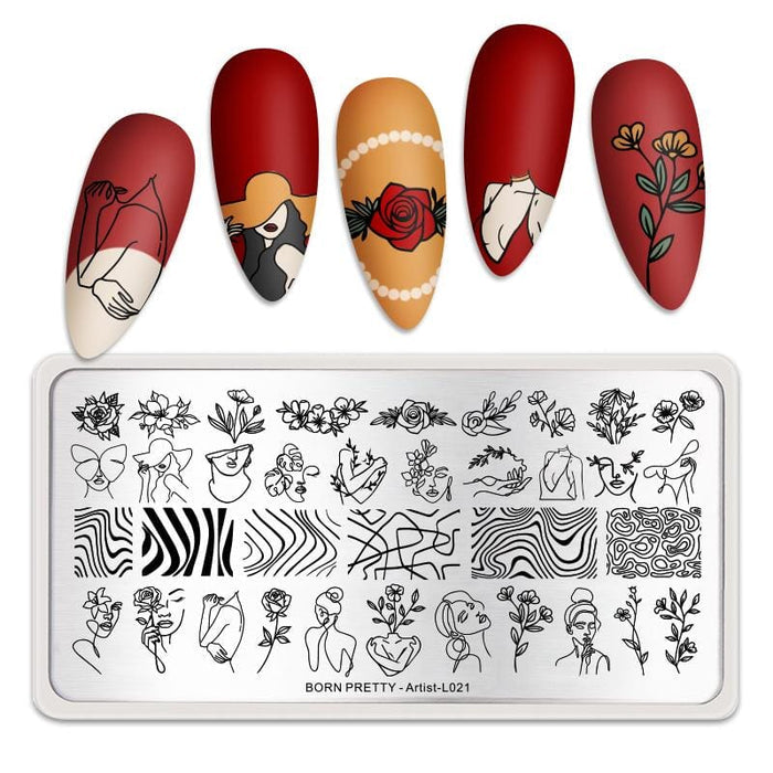 Rectangle Nail Stamping Plates
