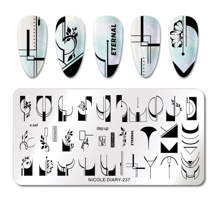 Rectangle Nail Stamping Plates