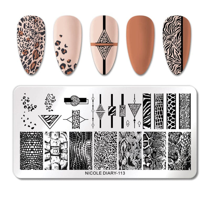 Rectangle Nail Stamping Plates