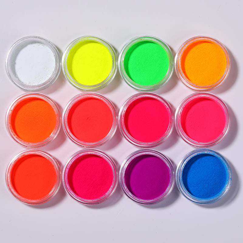 12 Colors Neon Fluorescent Powder