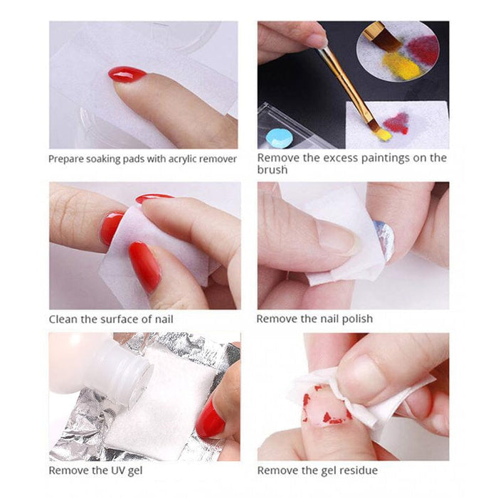100pcs Nail Cotton Wipes