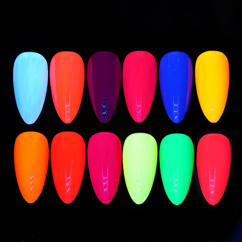 12 Colors Neon Fluorescent Powder