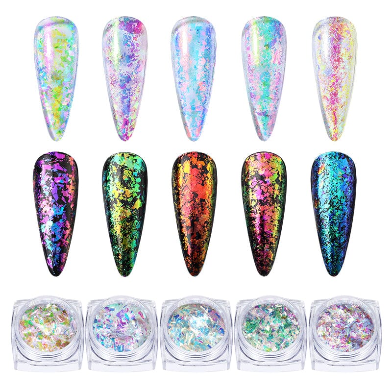 Aurora Nail Glitter Flakes