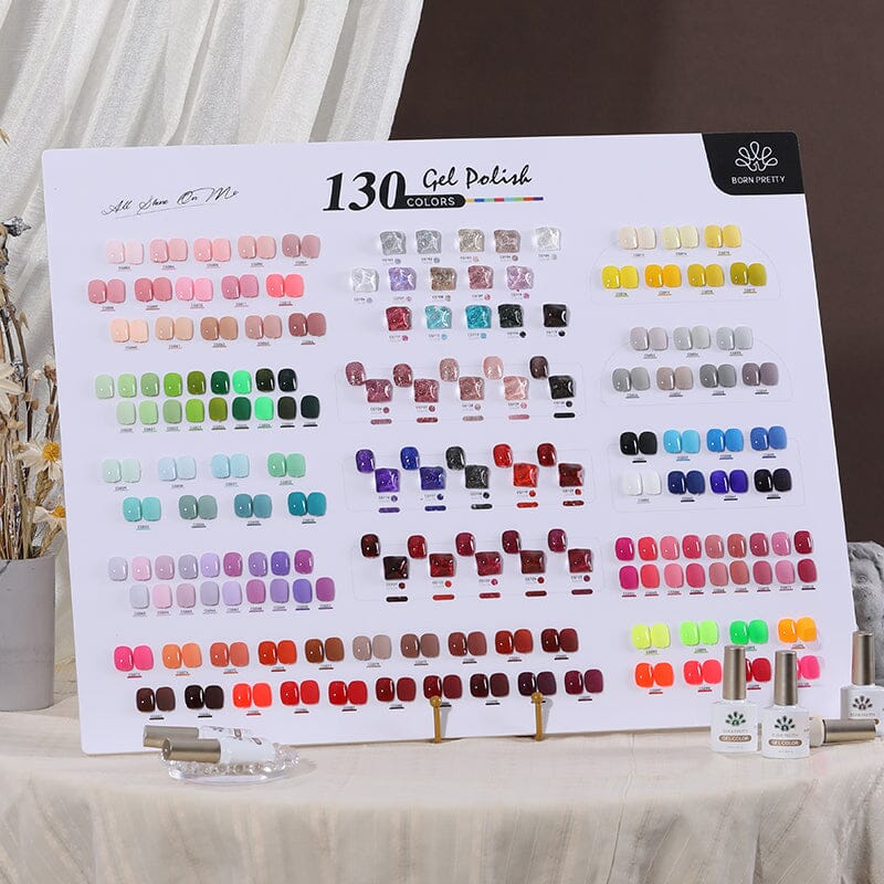 Color Chart Card for 130 Colors Gel Polish