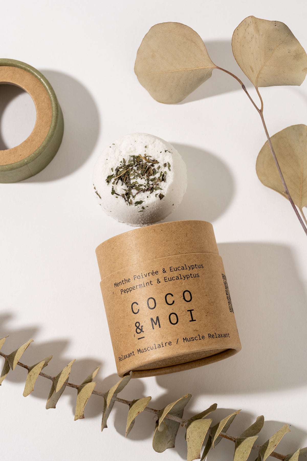 Bombe de Bain Menthe Poivrée & Eucalyptus – Vegan Bath Bomb