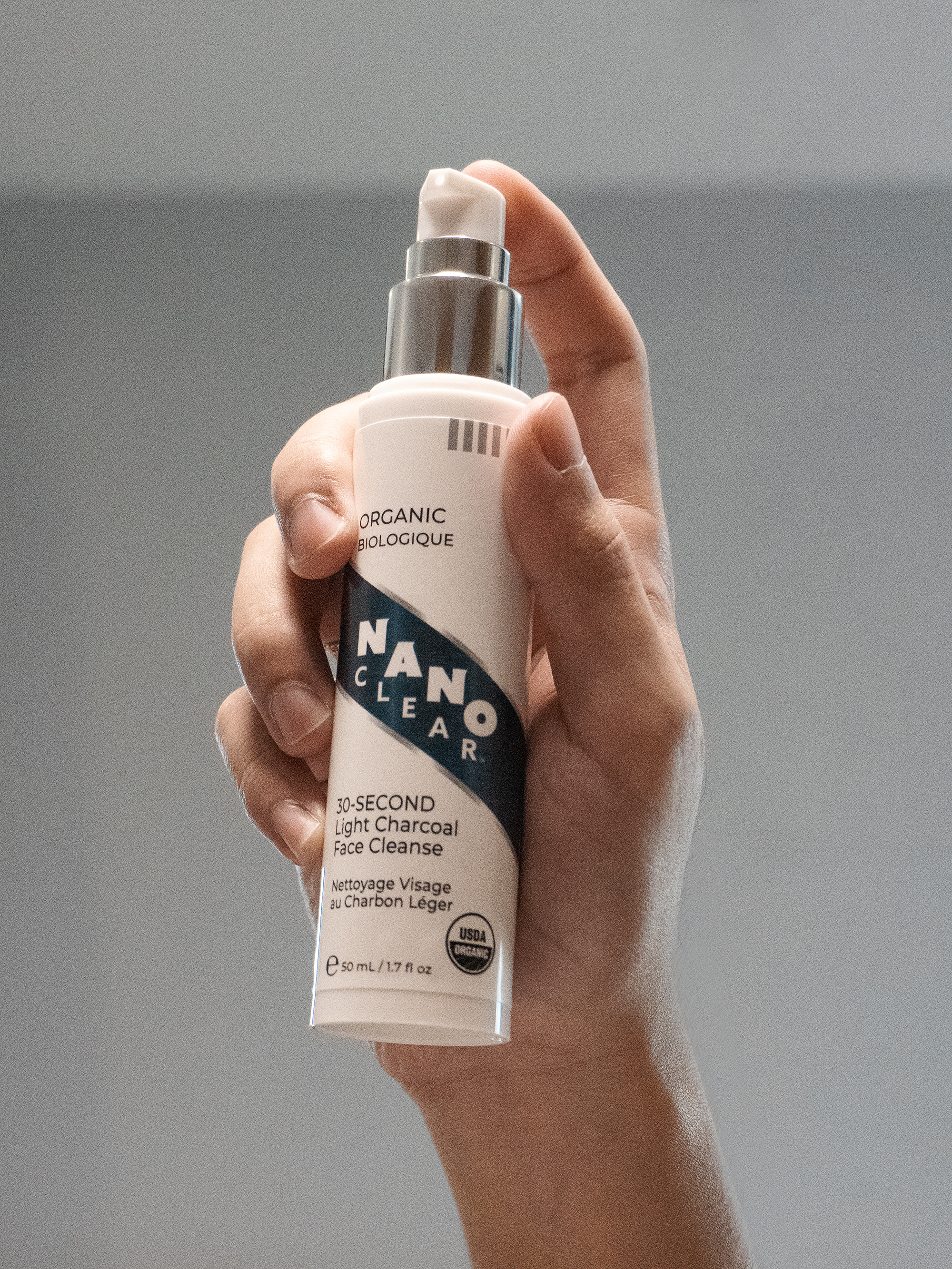 Nano-Clear - 30-SECOND Light Charcoal Face Cleanse - 50ml