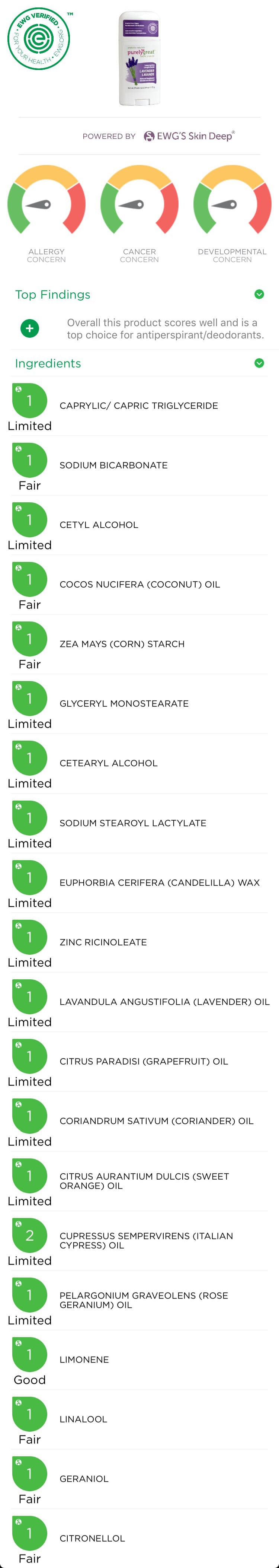 Lavender Stick Natural Deodorant - Aluminum Free