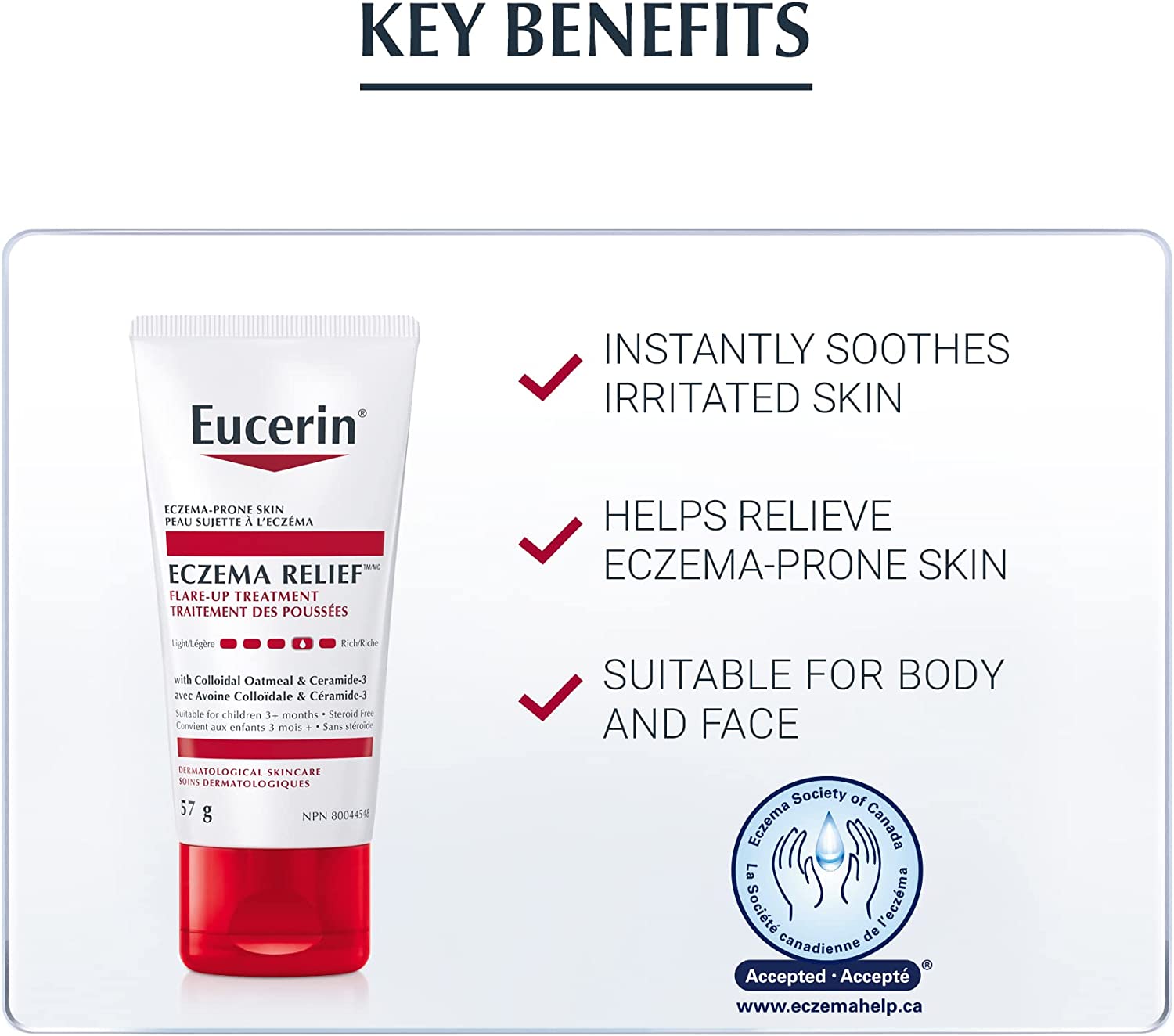 Eucerin Eczema Relief Flare-Up Treatment, 57g