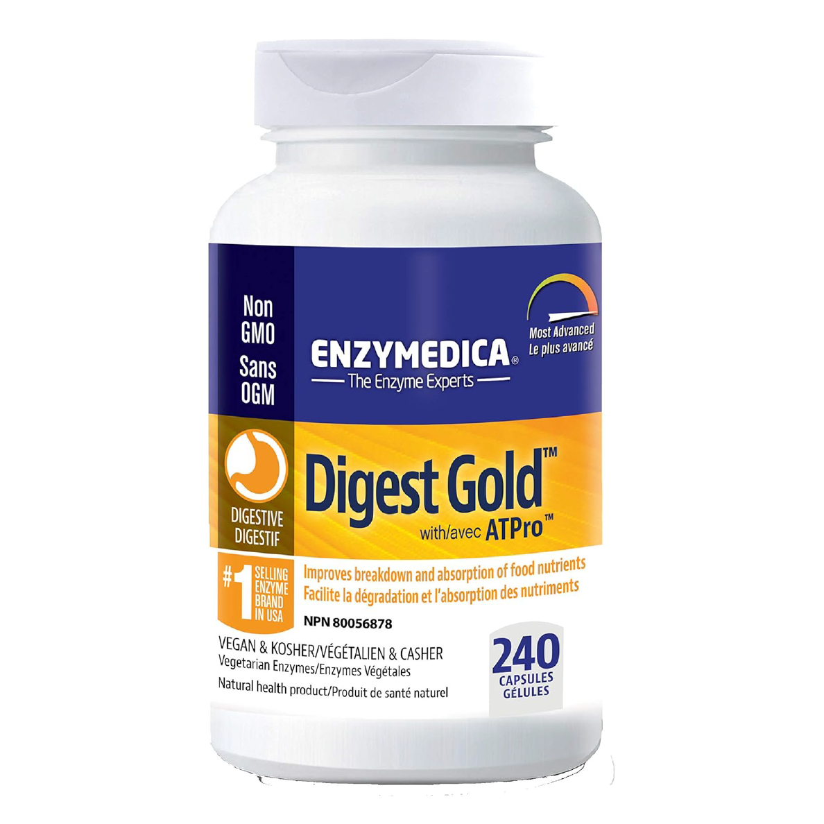 Enzymedica Digest Gold with ATPro, 240 caps