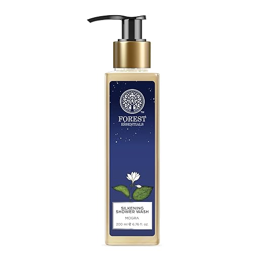 Forest Essentials Silkening Shower Wash Mogra - Ayurvedic Sulphate Free Shower Wash