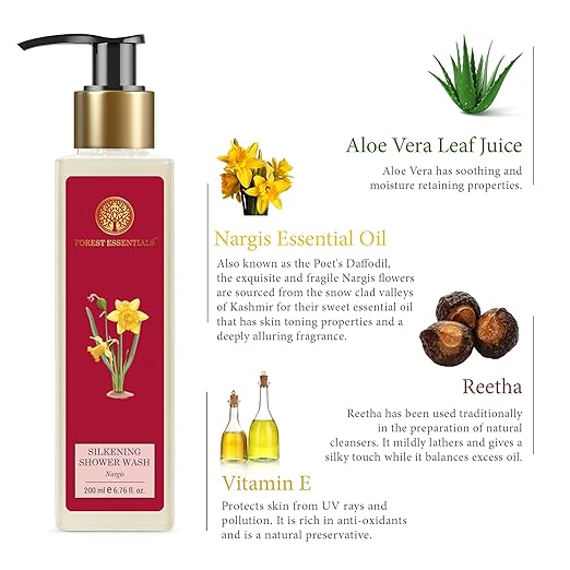 Forest Essentials Silkening Shower Wash Nargis