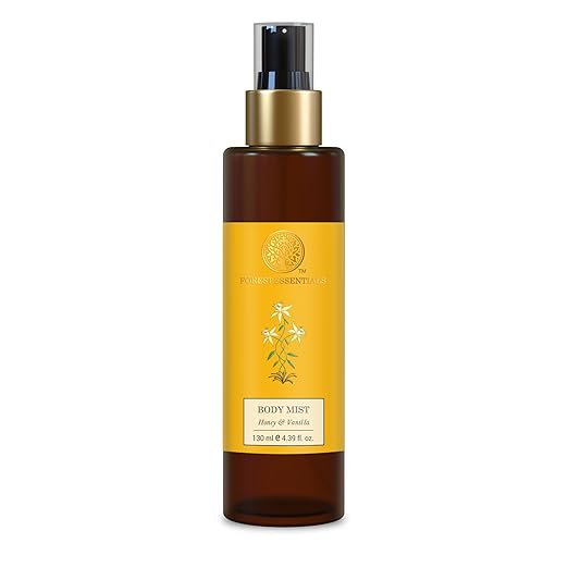 Forest Essentials Fragrant Body Mist Honey Vanilla – Hydrating Ayurvedic Perfume Spray