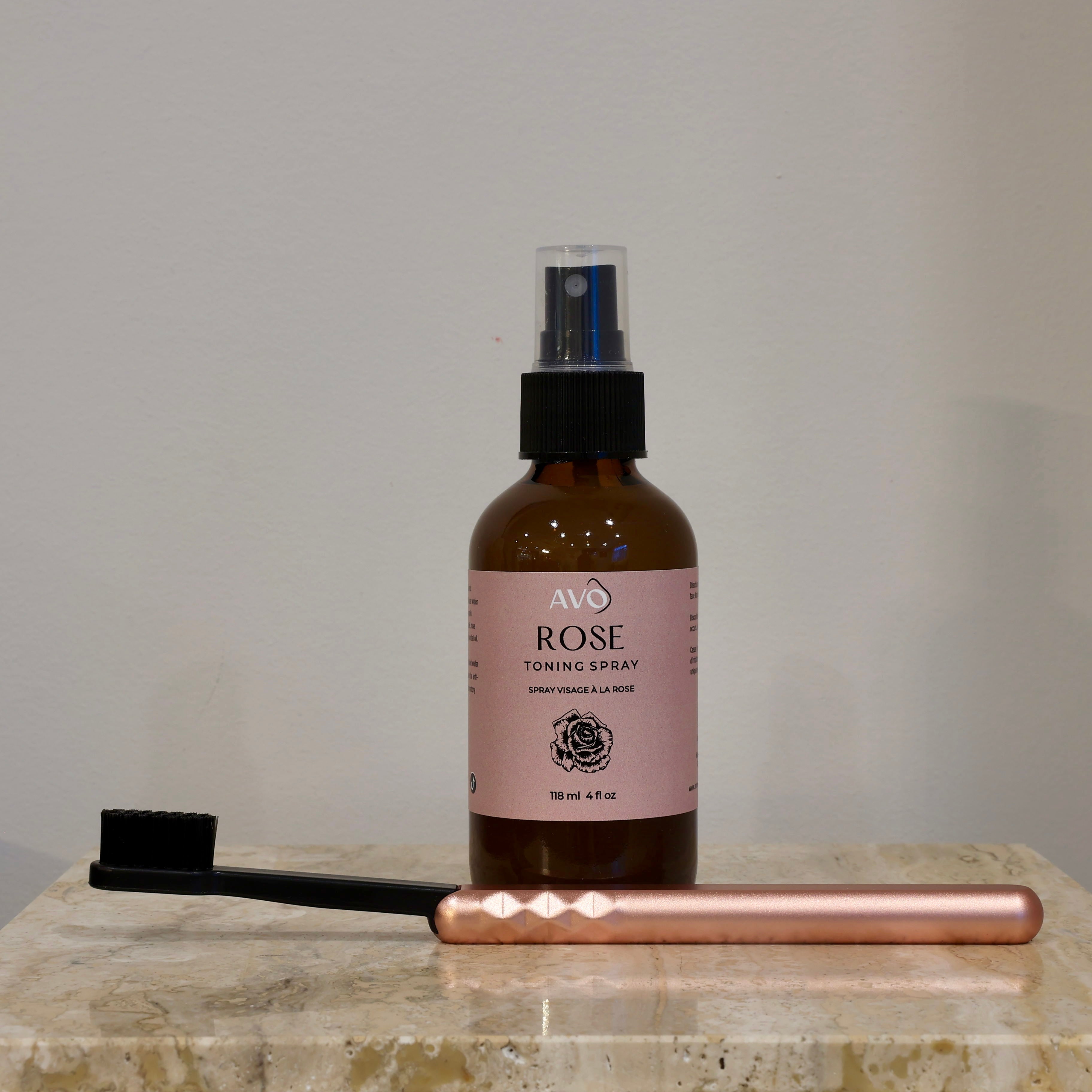 ROSE Face Toning Spray & Rose Gold Toothbrush Set
