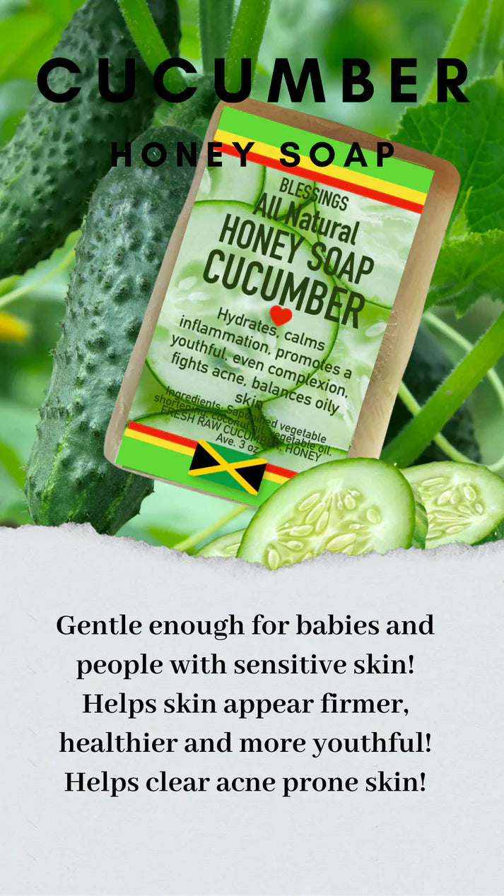 Blessings All Natural Honey Cucumber Face & Body Bar