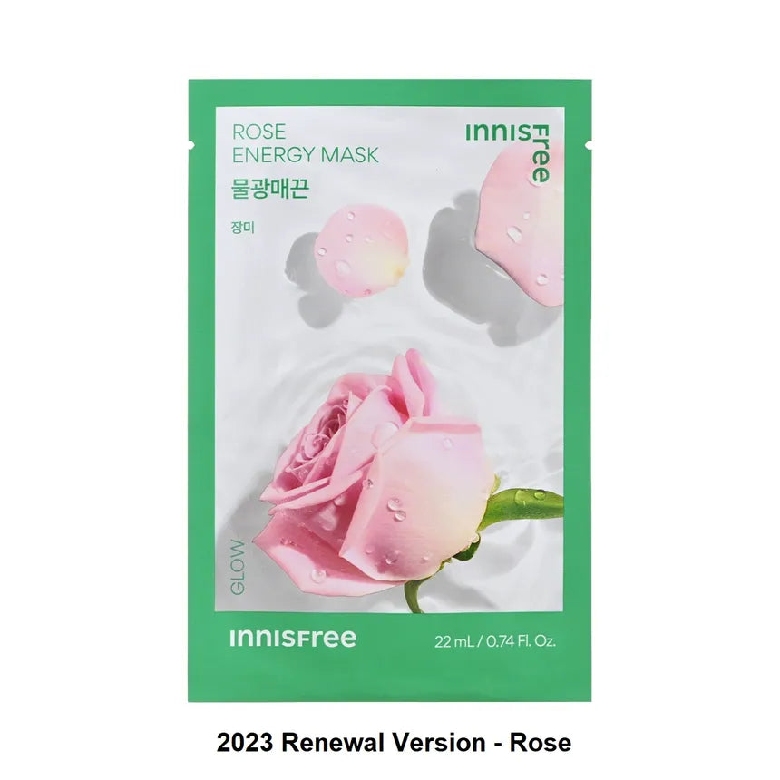 Innisfree Energy Mask – Choose Any 1 of 9 Vegan Sheet Mask Variants, Hydrating & Revitalizing