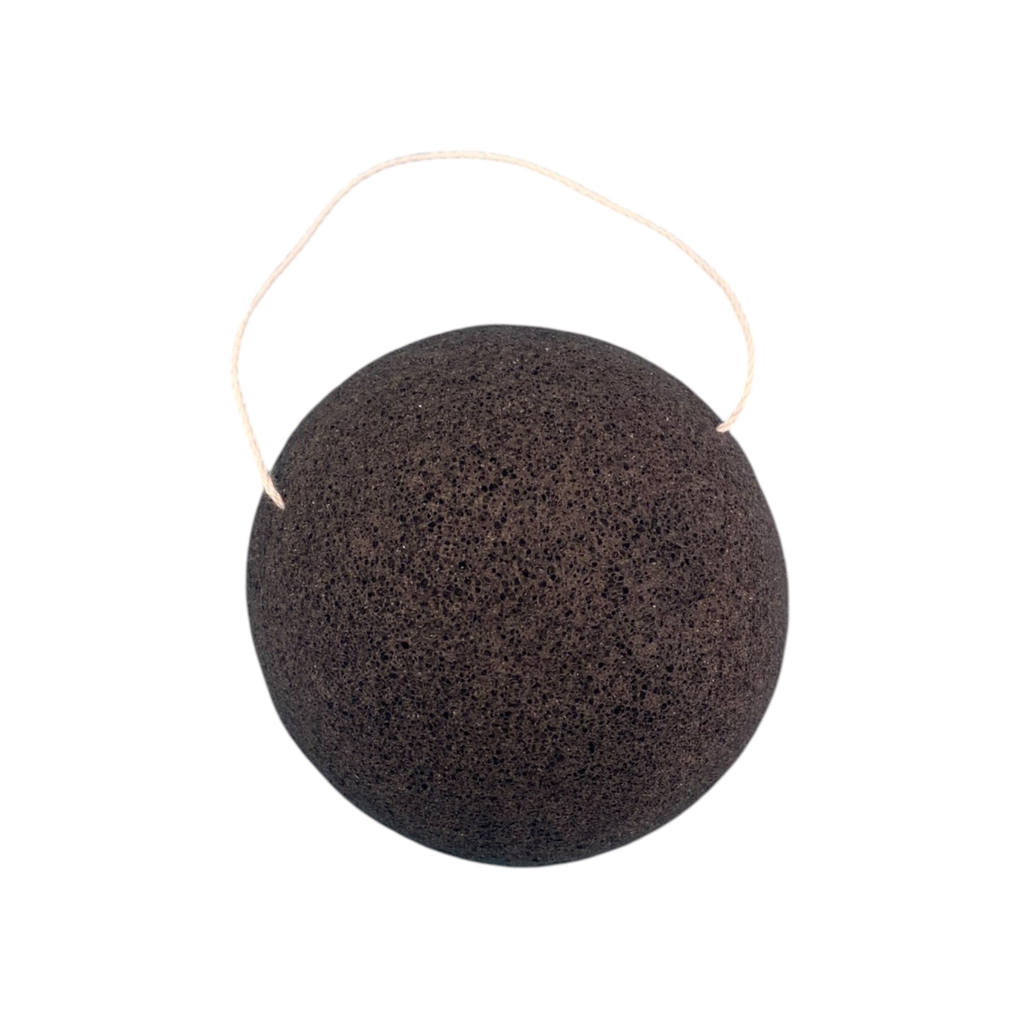 Konjac Facial Sponge – Charcoal | 100% Natural, Gentle Exfoliating & Cleansing, Biodegradable, Softens with Water for Face & Body