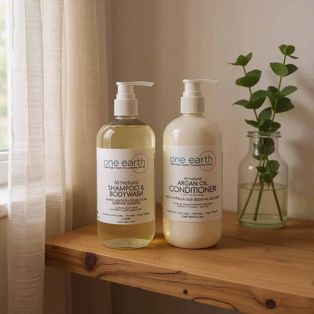 Smoky Vanilla & Oud Shampoo & Bodywash – SLS-Free, Paraben-Free, Gentle Hair & Skin Cleanser, 500 ml Pump Bottle