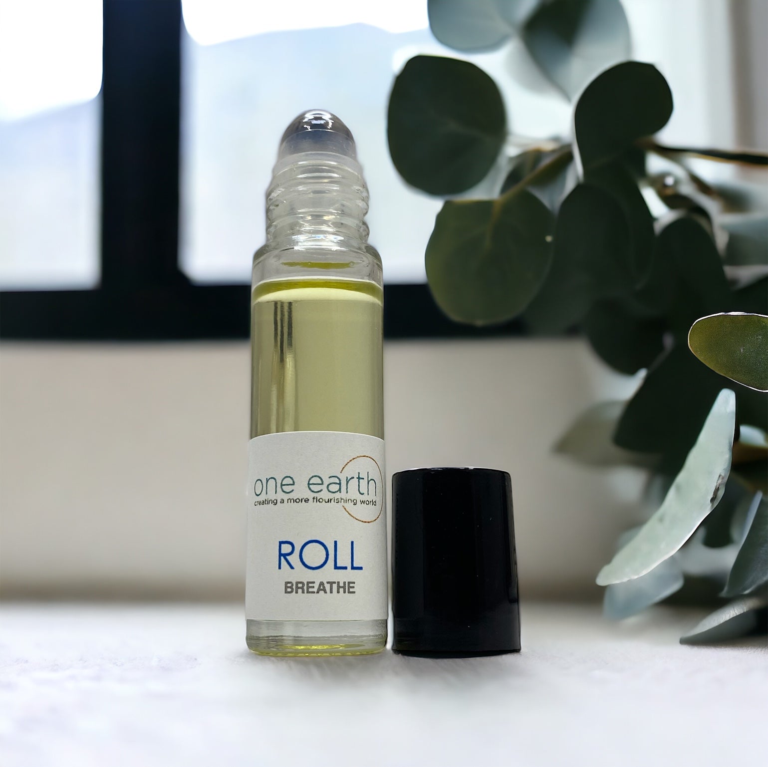 Breathe Roller – 10ml Essential Oil Blend with Eucalyptus, Peppermint & Cedarwood, Argan & Avocado Oils for Aromatherapy & Invigoration