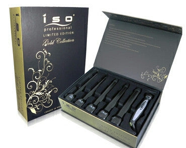 Cool Tip Curling Iron Set - Black 19mm, 25-18mm, 25mm, 32-25mm, 32mm with Digital LCD Temp Display, Protective Glove, Magnet Box