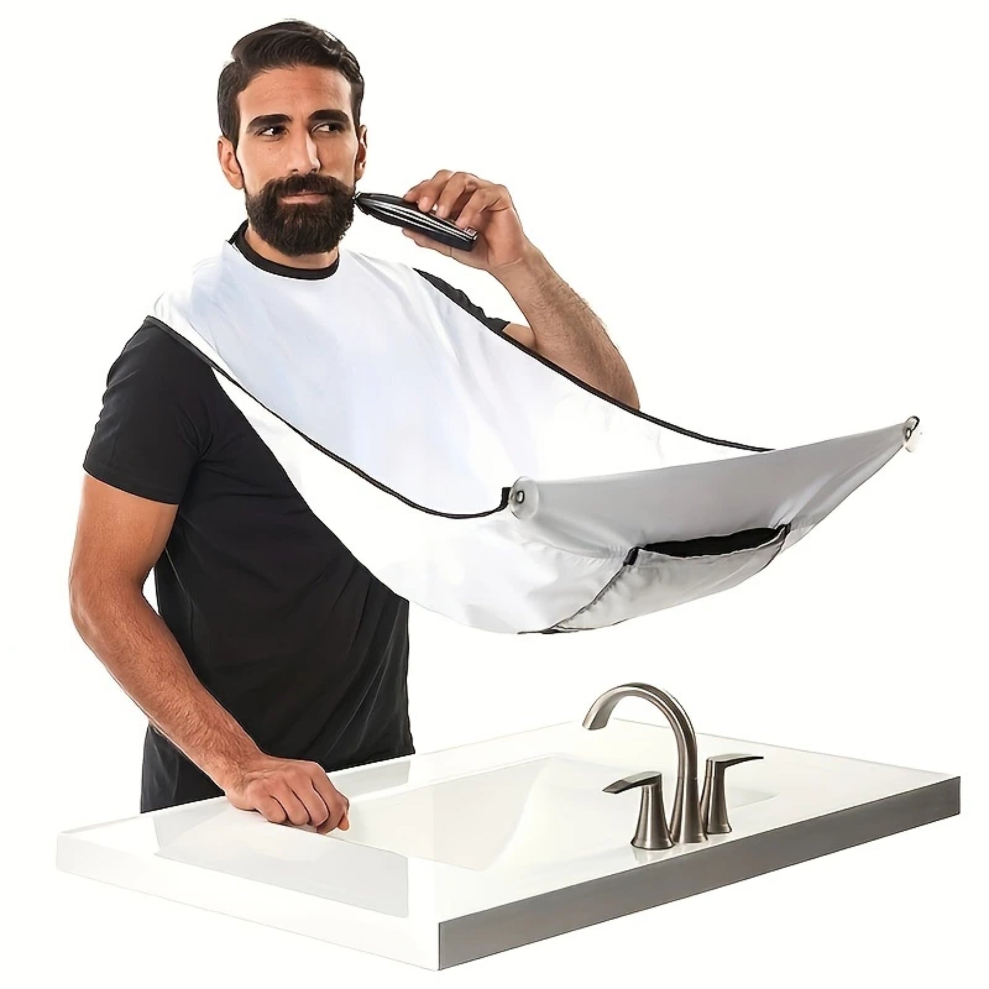 Soul Catcher Barber Beard Trimming Cape | Tarp & Grooming Apron for Mess-Free Shaving