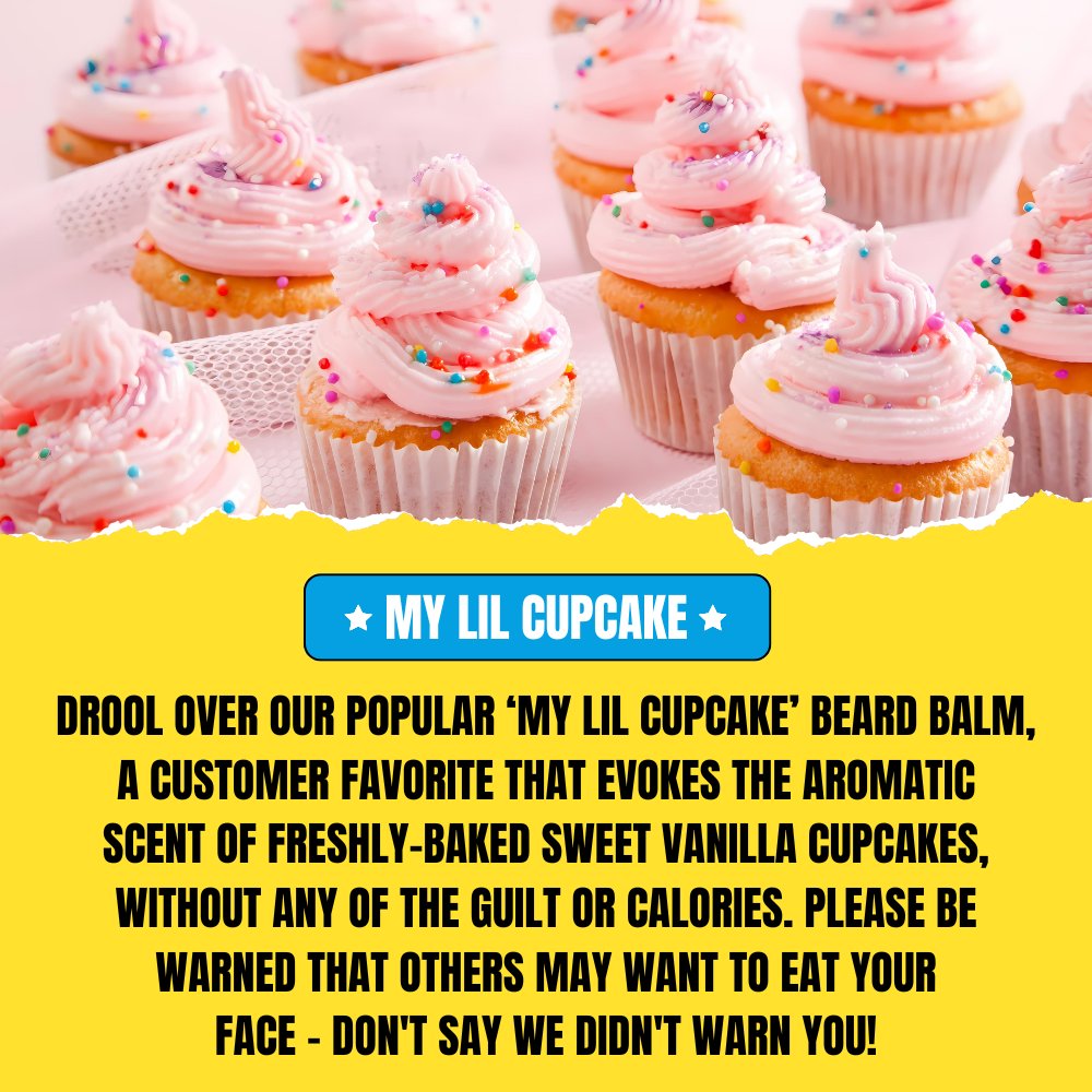 My Lil Cupcake Beard Balm (56g) – Sweet Vanilla Cupcake | Strong Hold & Conditioning Balm