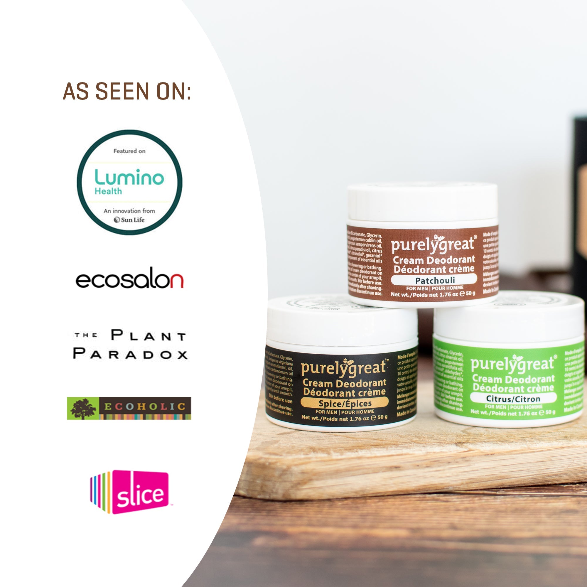 Patchouli Cream Natural Deodorant – Long-Lasting Odor Protection, EWG Verified, All-Natural Formula with Shea Butter