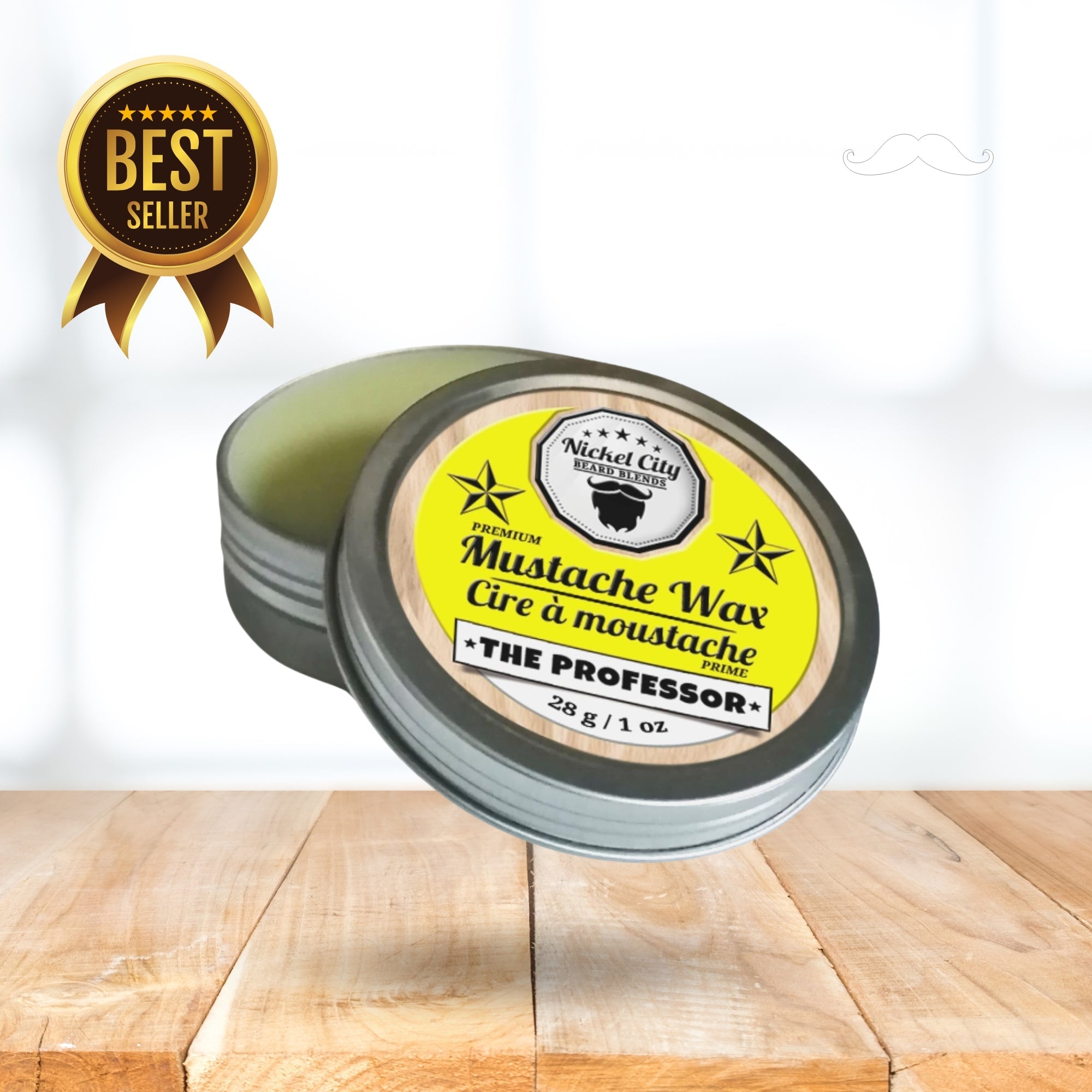 The Professor Mustache Wax (28g) – Crisp Cedarwood, Smooth Vanilla & Sweet Cigar | Strong Hold Grooming Wax | Dr. Chris Schneider Collaboration