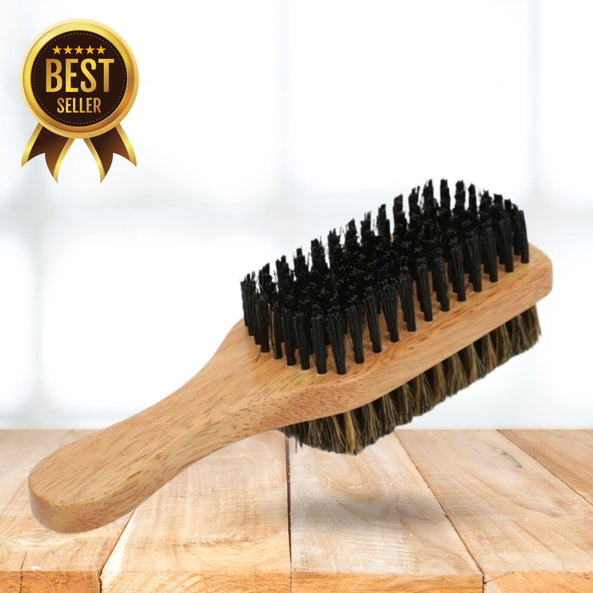 SoulStroker Premium Beard Brush – Dual Bristle Grooming Brush for Styling & Conditioning