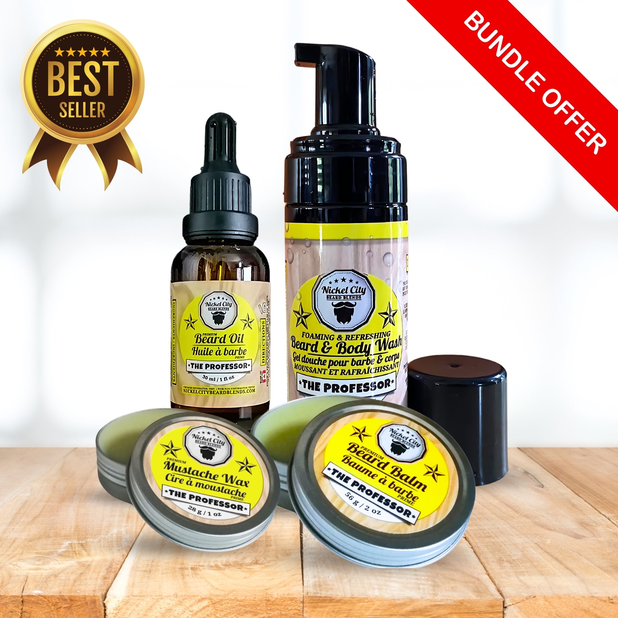 Legendary Professor Bundle (4-Piece Beard Care Set) – Dr. Chris Schneider Collaboration Edition | Cedarwood, Vanilla & Sweet Cigar