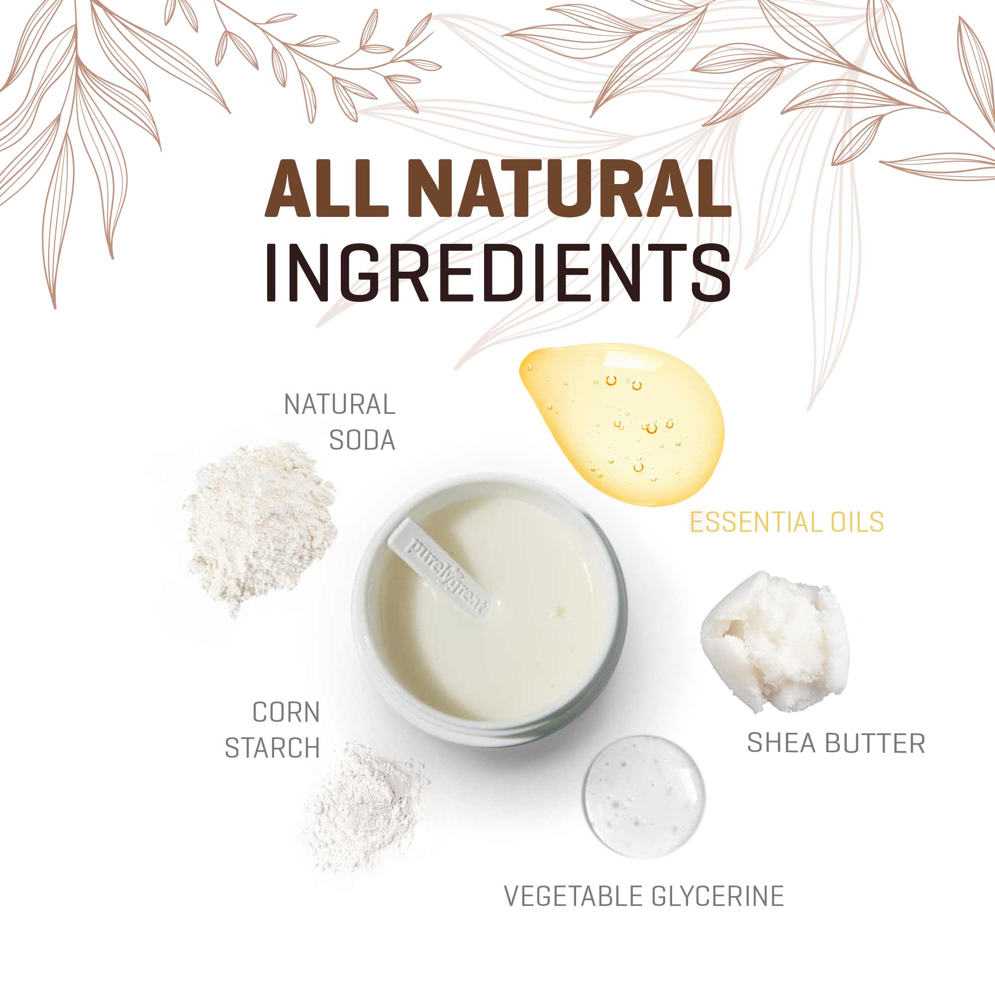 Patchouli Cream Natural Deodorant – Long-Lasting Odor Protection, EWG Verified, All-Natural Formula with Shea Butter