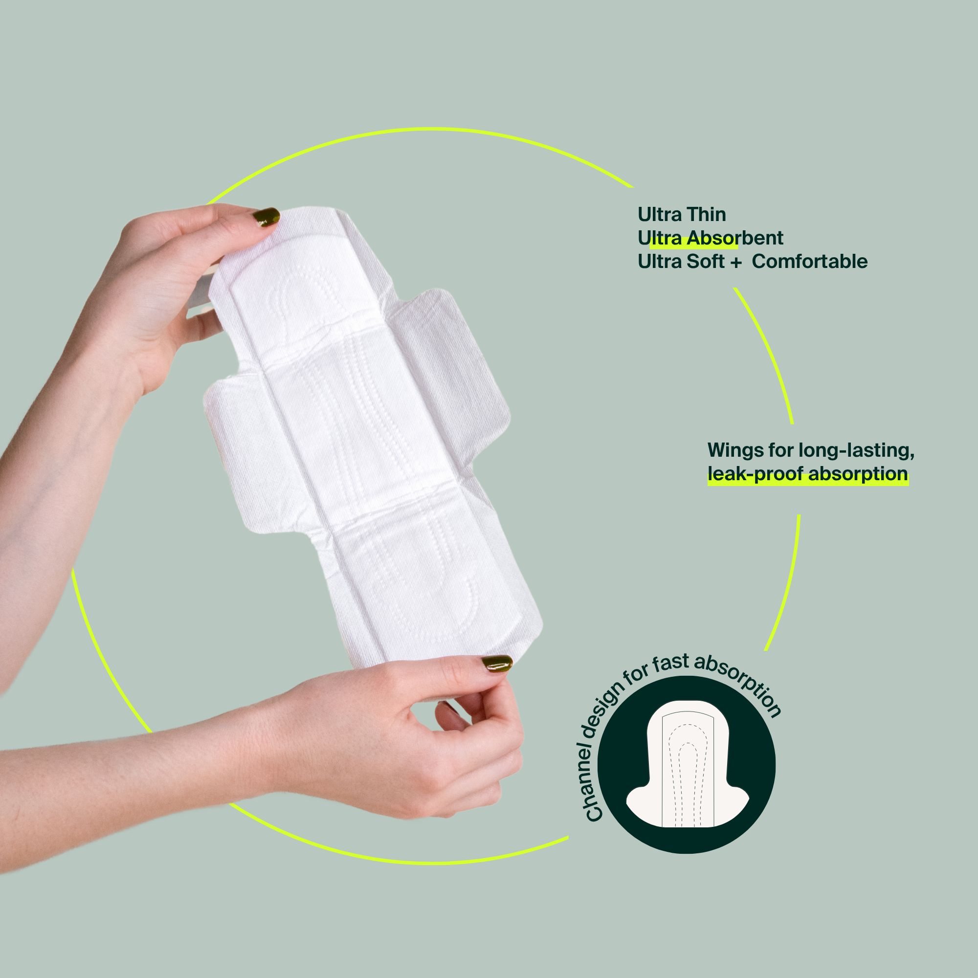 Bulk (34) - 100% Organic Night Pads - Resealable Bag