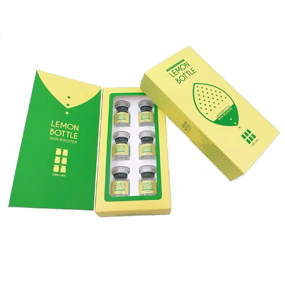Korea Lemon Bottle Skin Booster Fat Dissolving Solution 3.5ml x 6 Vials – Hyaluronic Acid, Anti-Aging, Dark Circle Treatment