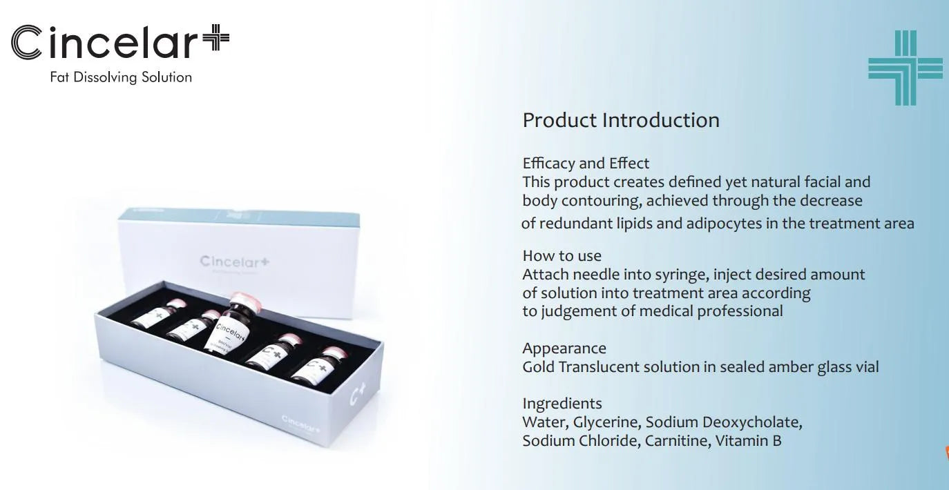 New Generation Cincelar+ Fat Dissolving Solution – Painless, Safe & Highly Effective