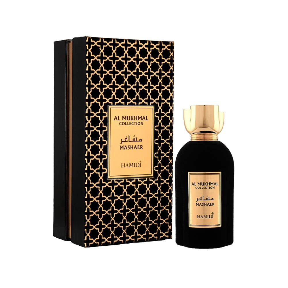 Al Mukhmal Collection Mashaer Eau de Parfum – Non-Alcoholic Oriental Woody Fragrance