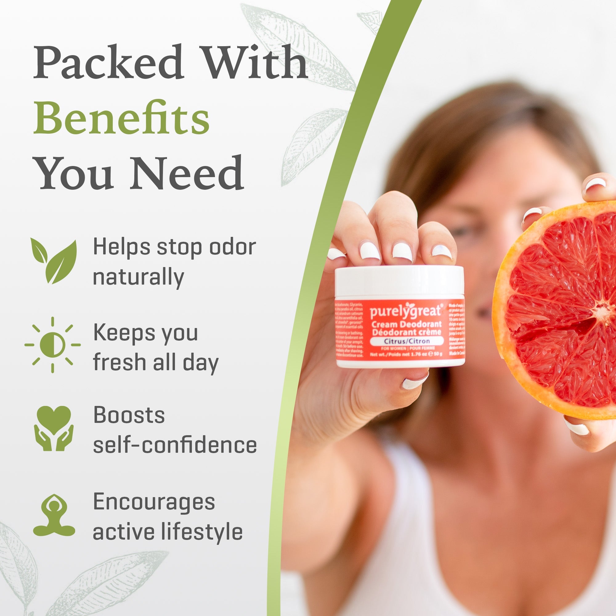 Citrus Cream Natural Deodorant - Aluminum Free