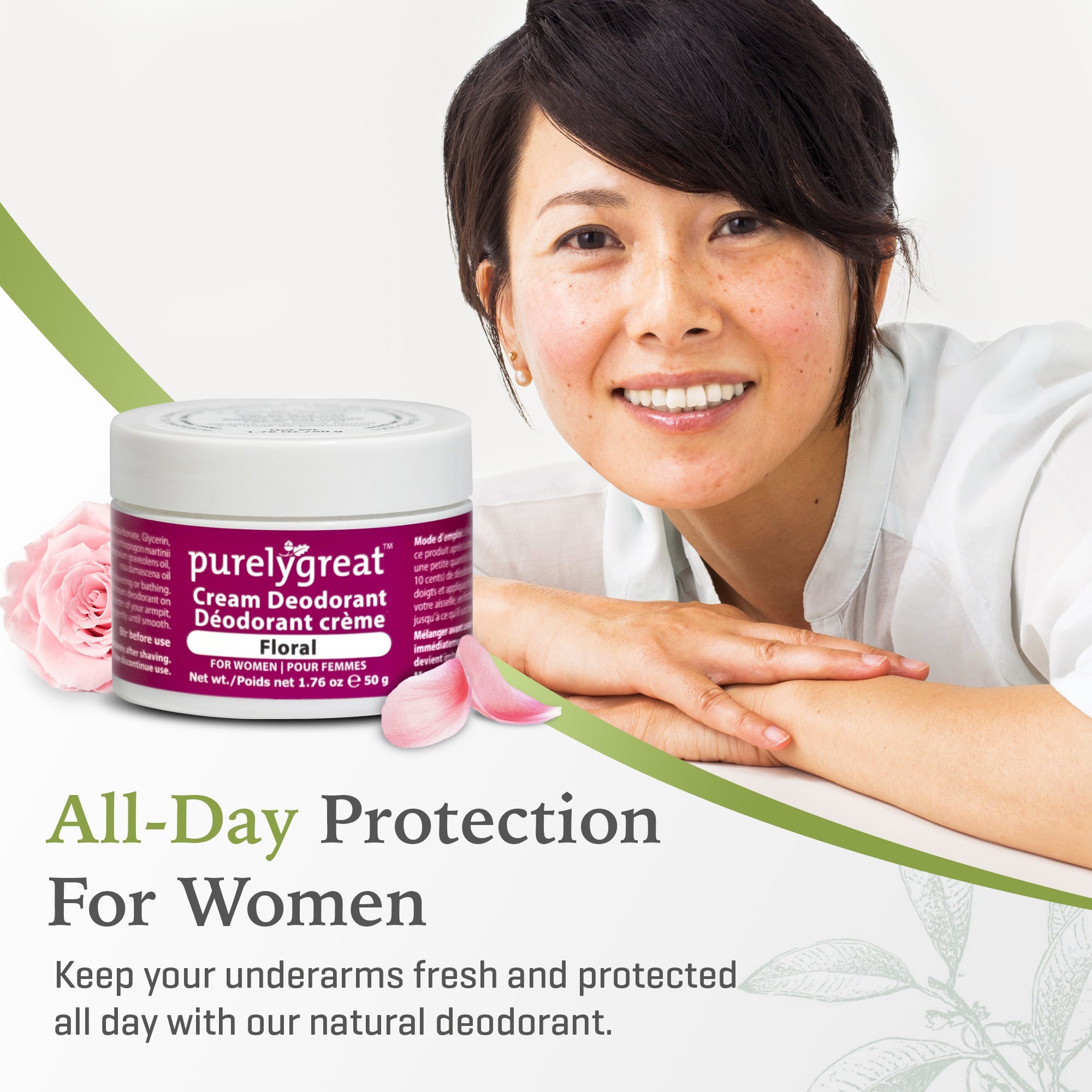 Floral Cream Natural Deodorant - Aluminum Free