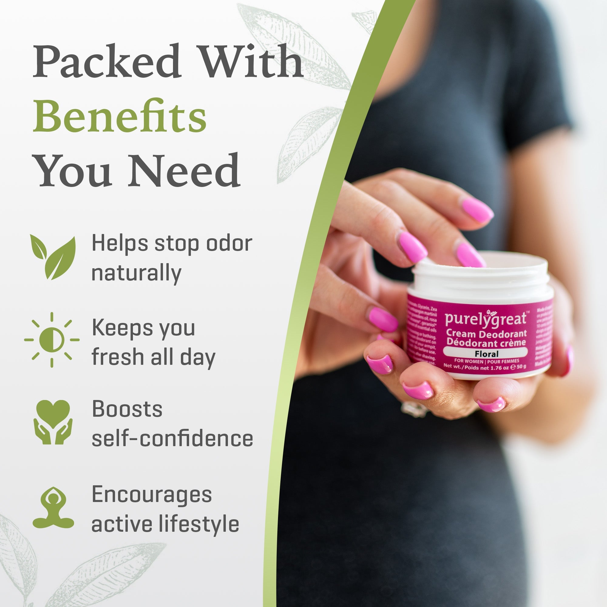 Floral Cream Natural Deodorant - Aluminum Free