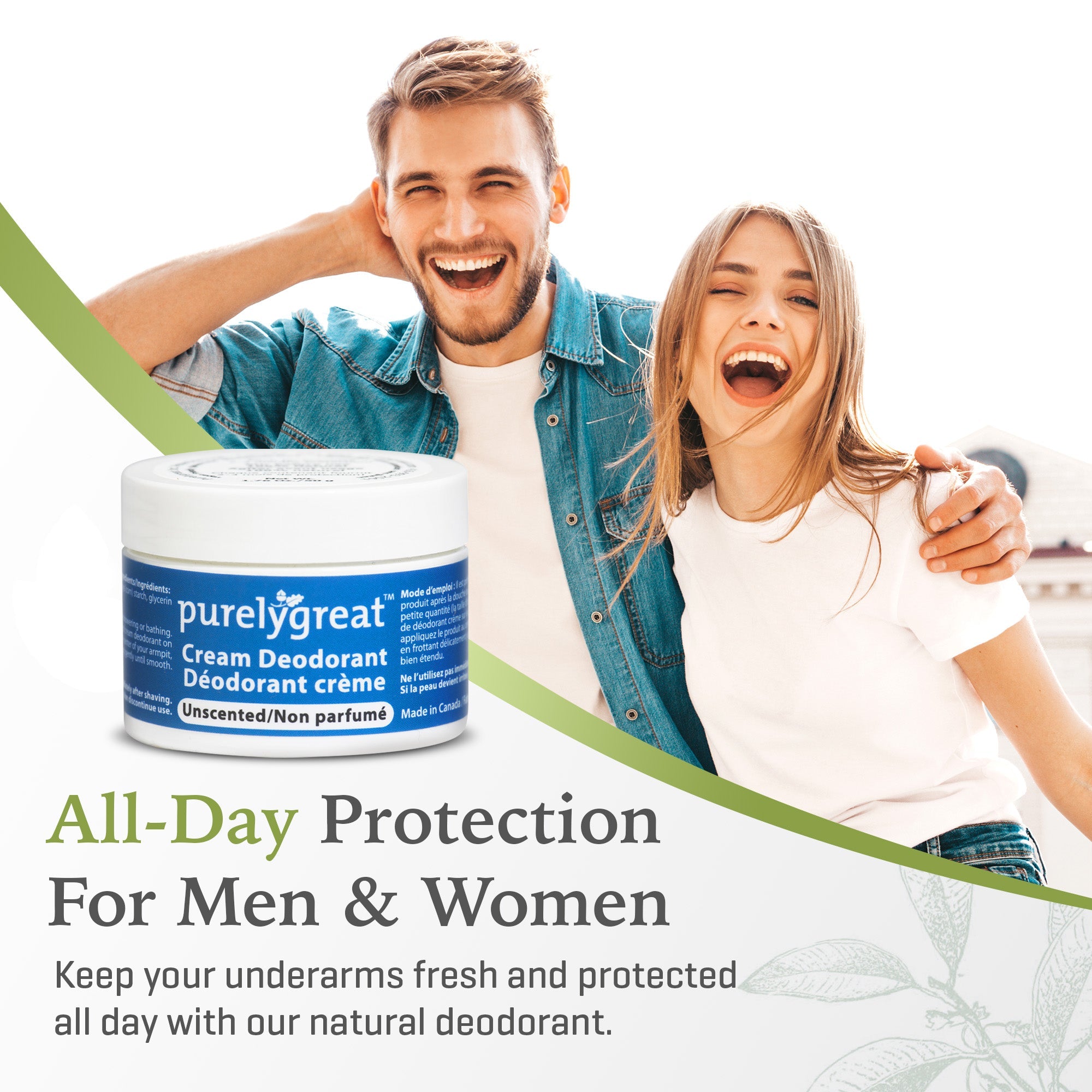 Unscented Cream Deodorant - Aluminum Free