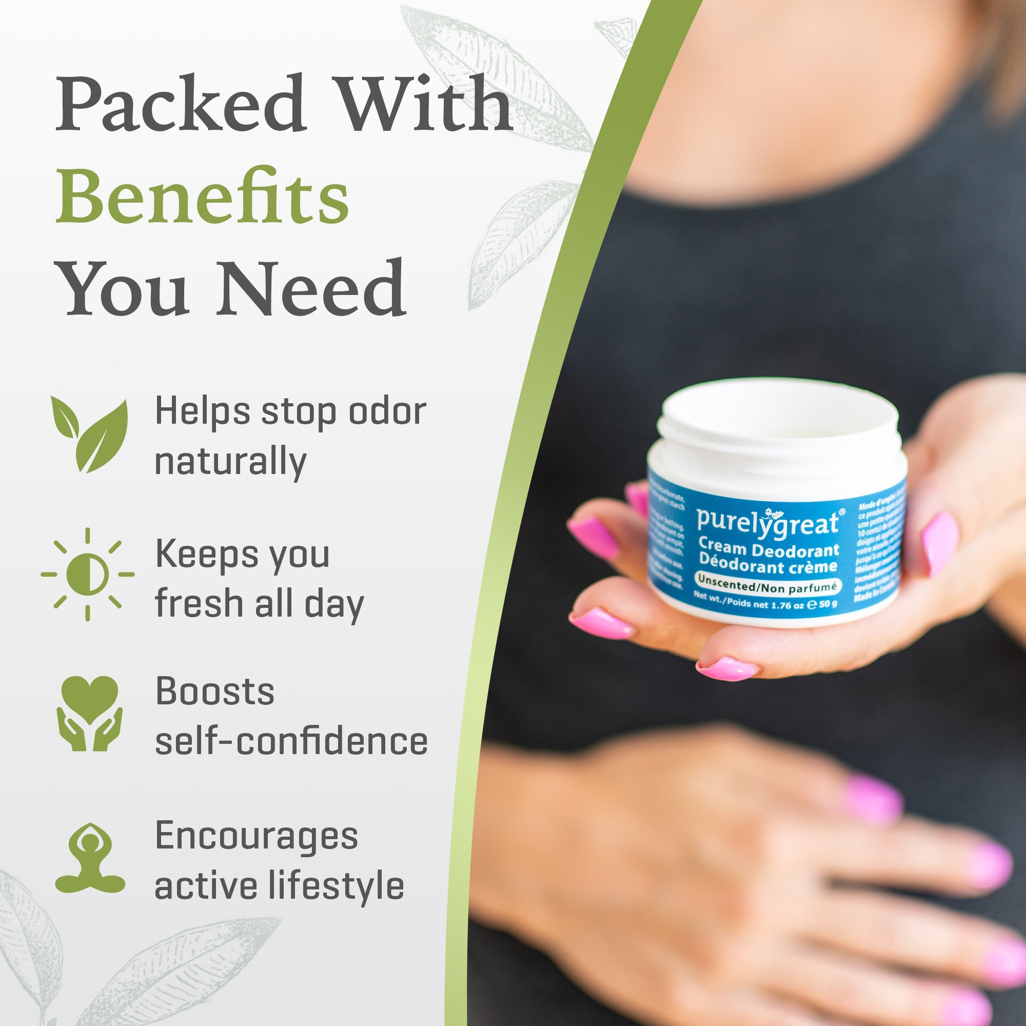 Unscented Cream Deodorant - Aluminum Free