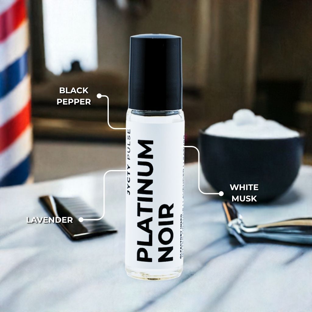 PLATINUM NOIR Perfume Oil – Inspired by At The Barber's, 10ml Roll-On