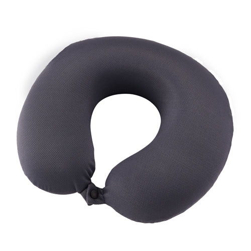 Charcoal Travel Neck Pillow Black – Ergonomic Memory Foam Neck Support