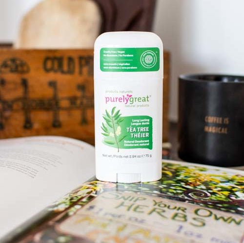 Tea Tree Stick Natural Deodorant – Aluminum-Free, Vegan, Long-Lasting Odor Protection, EWG Verified