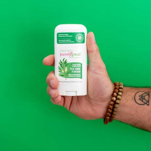 Tea Tree Stick Natural Deodorant – Aluminum-Free, Vegan, Long-Lasting Odor Protection, EWG Verified