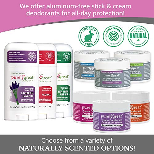 Unscented Charcoal Natural Deodorant - Aluminum Free