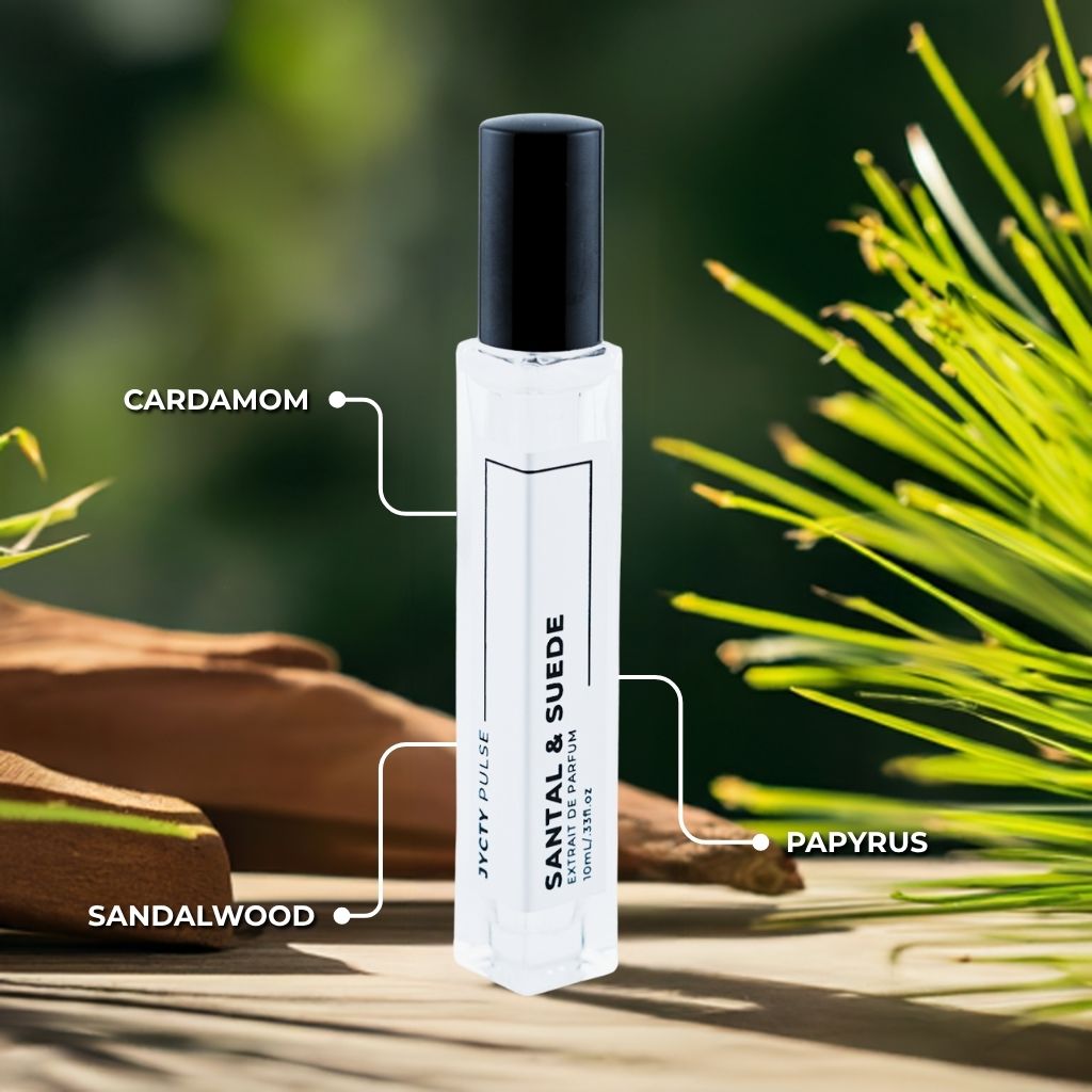 SANTAL & SUEDE Perfume Oil – Inspired by Santal 33, 10ml Roll-On