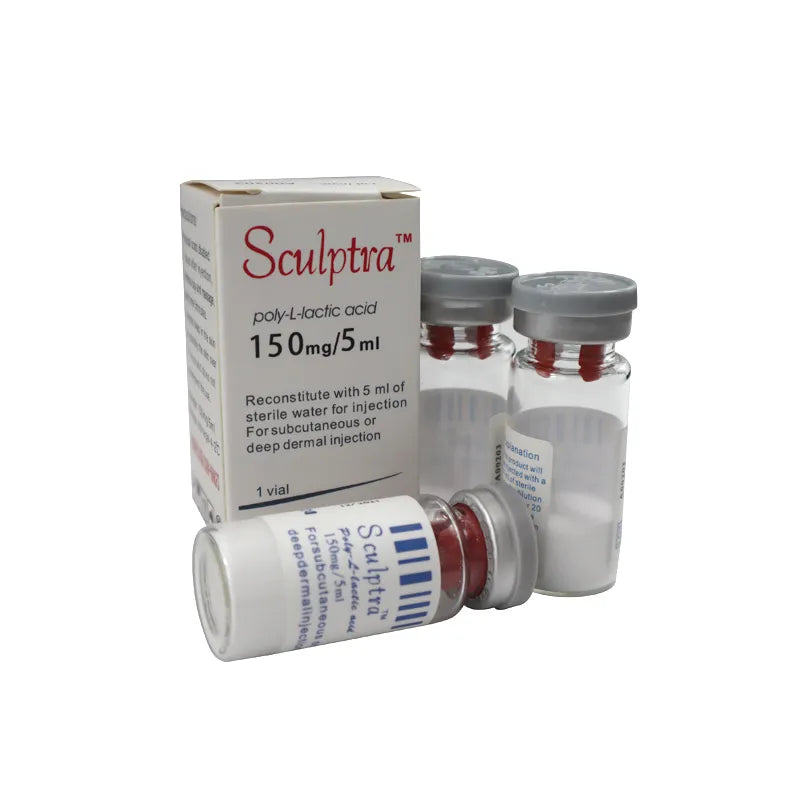 Sculptra 5ml Poly L-Lactic Acid & Hyaluronic Acid Injectable Dermal Filler – Collagen Stimulating Facial Rejuvenation