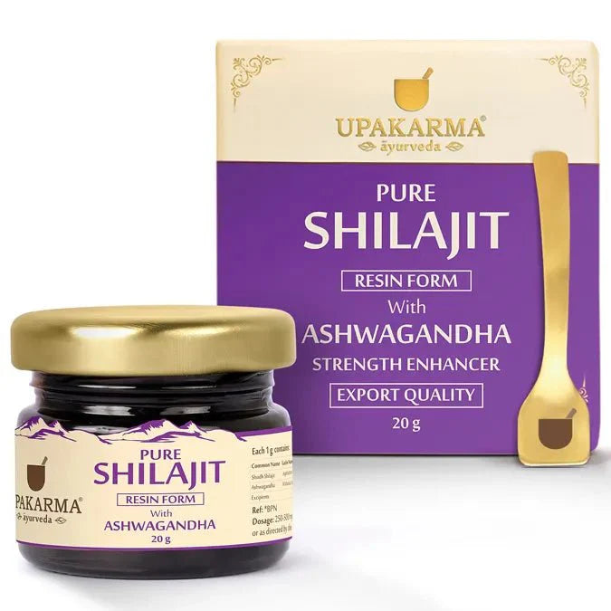 Upakarma Ayurveda Pure Shilajit Resin Form with Ashwagandha Strength & Stamina Booster