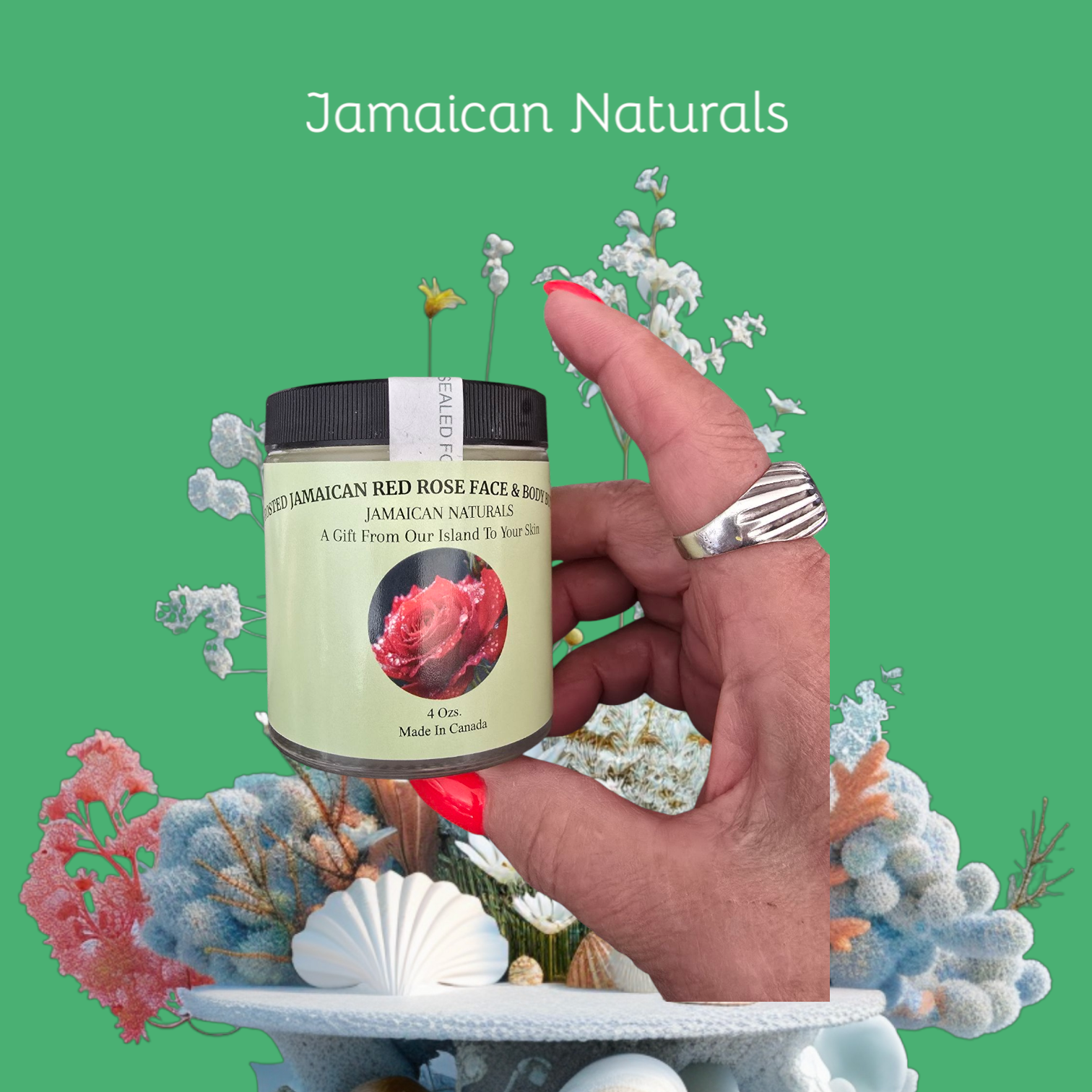 Jamaican Naturals Frosted Red Rose Face And Body Butter