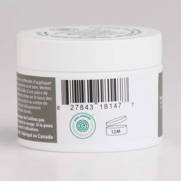 Unscented Charcoal Natural Deodorant - Aluminum Free