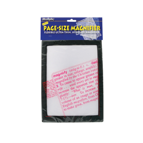 Magnifier Full Page Reading Fresnel 7" x 10" with Border – Lightweight Reading Aid
